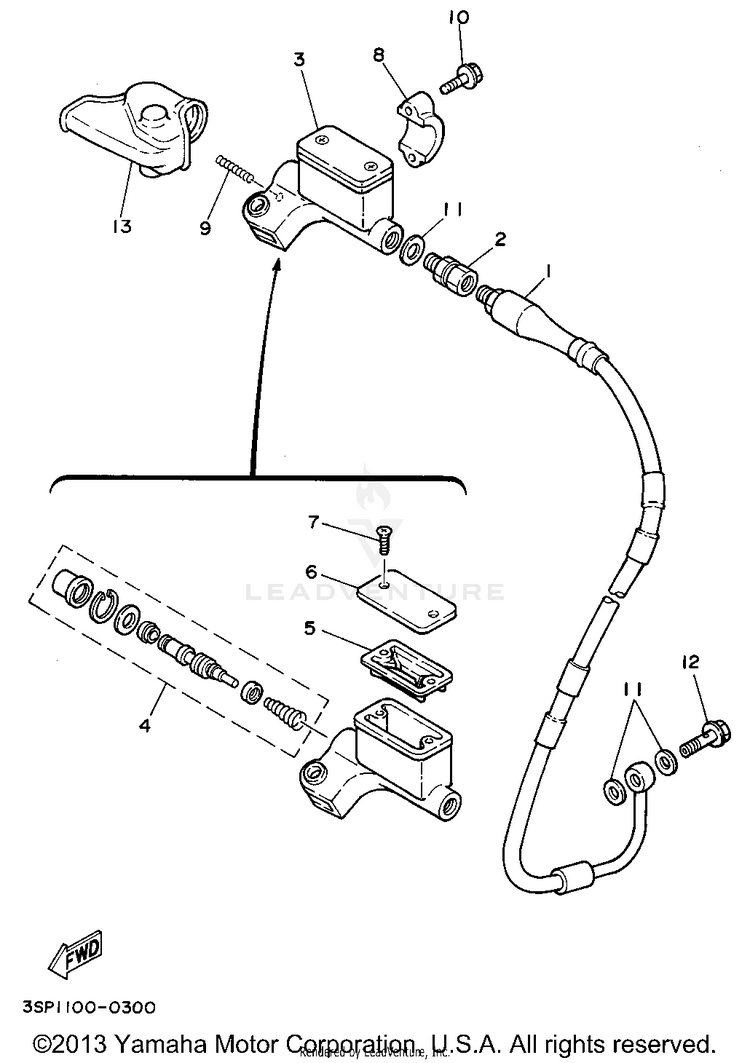 Front Master Cylinder Schematic