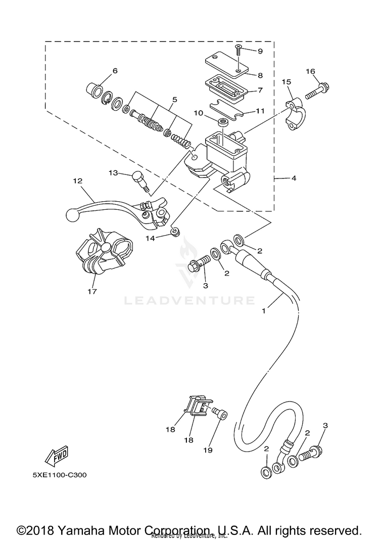 Front Master Cylinder Schematic