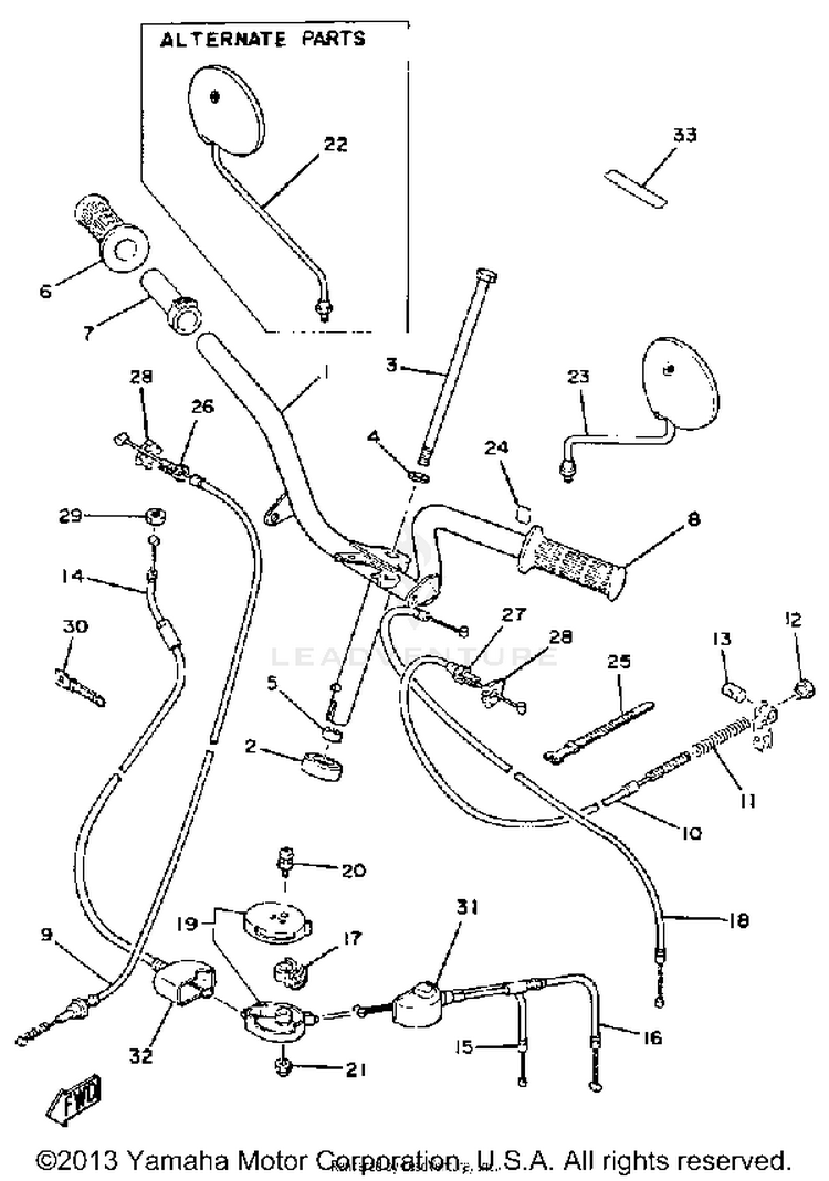 Handlebar-Cable Schematic