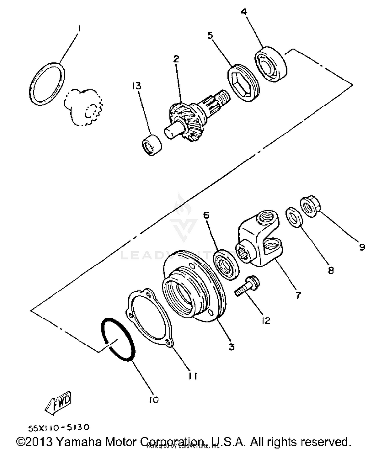 Middle Drive Gear Schematic
