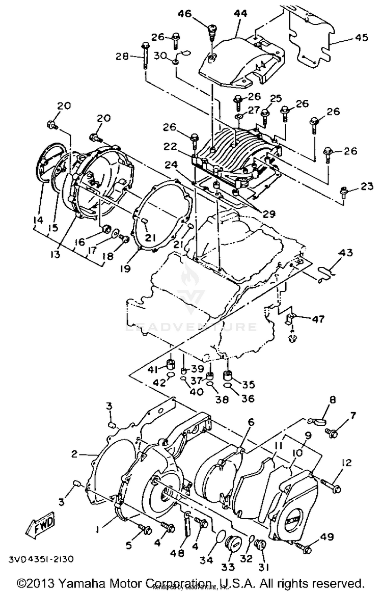 Crankcase Cover 1 Schematic