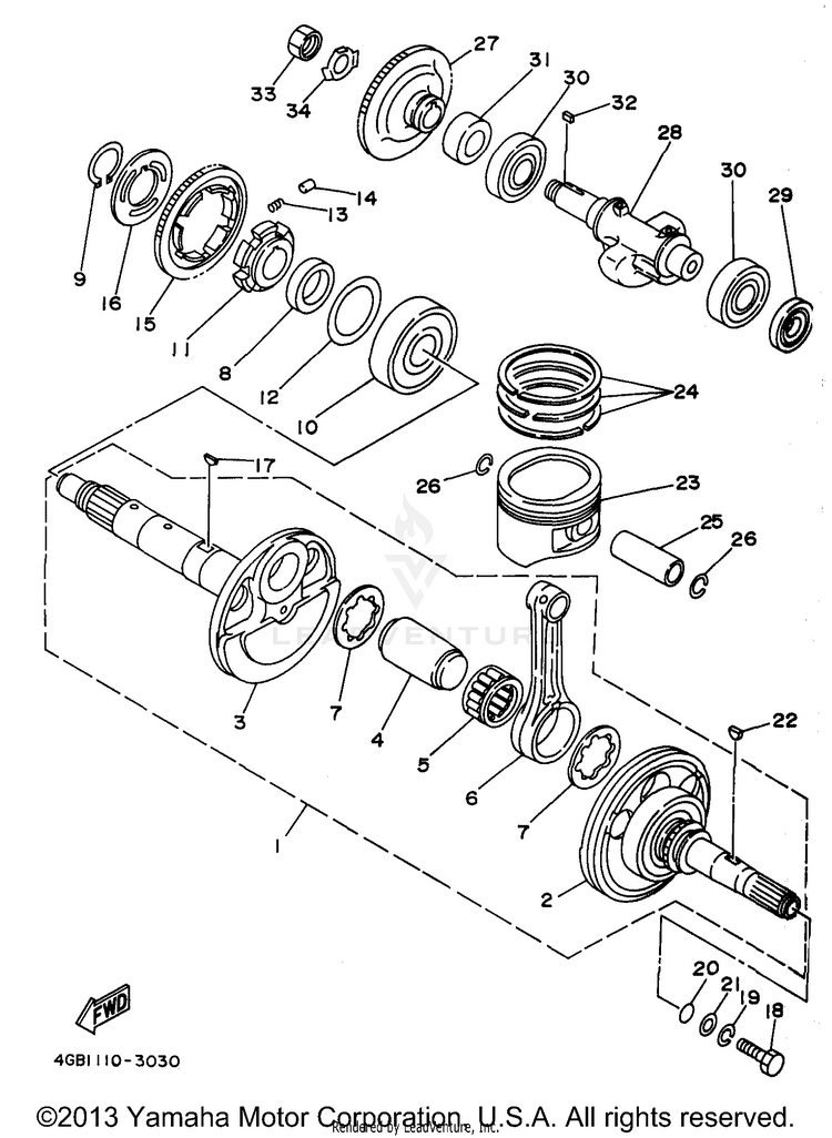 Crankshaft Piston Schematic