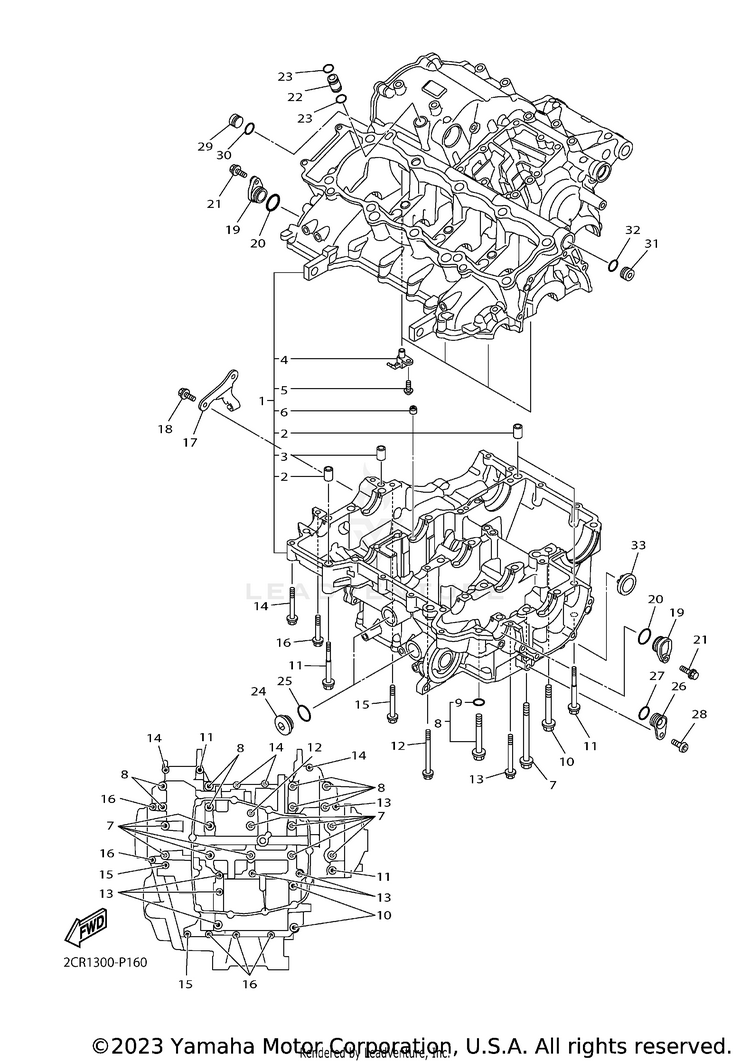 Crankcase FZ10 - FZ10HCB - 2017 Schematic