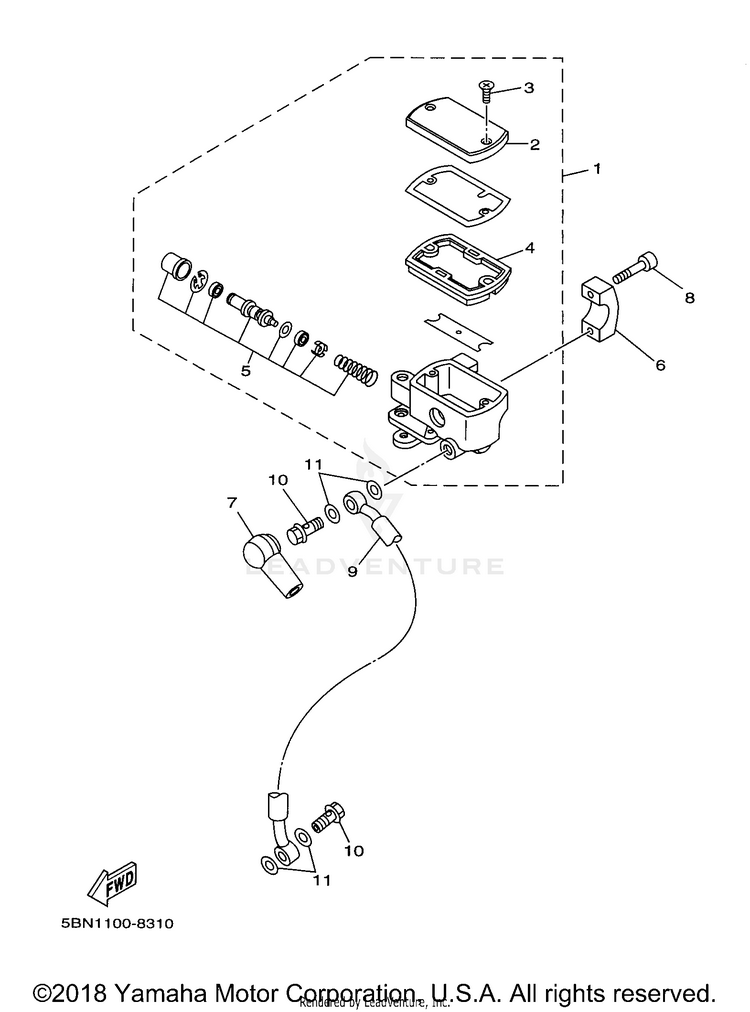 Front Master Cylinder Schematic