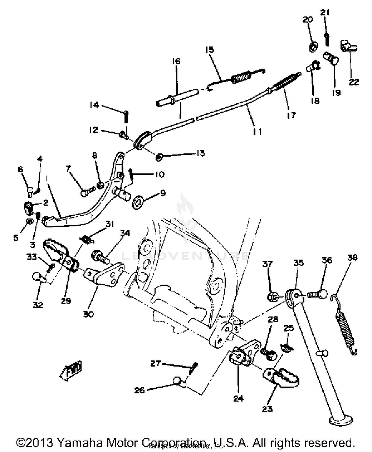 Stand - Footrest Schematic