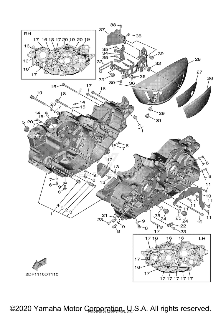 Crankcase STAR VENTURE - XV19FML - 2021 Schematic