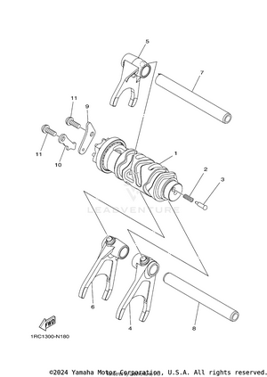 Shift Cam Fork Schematic