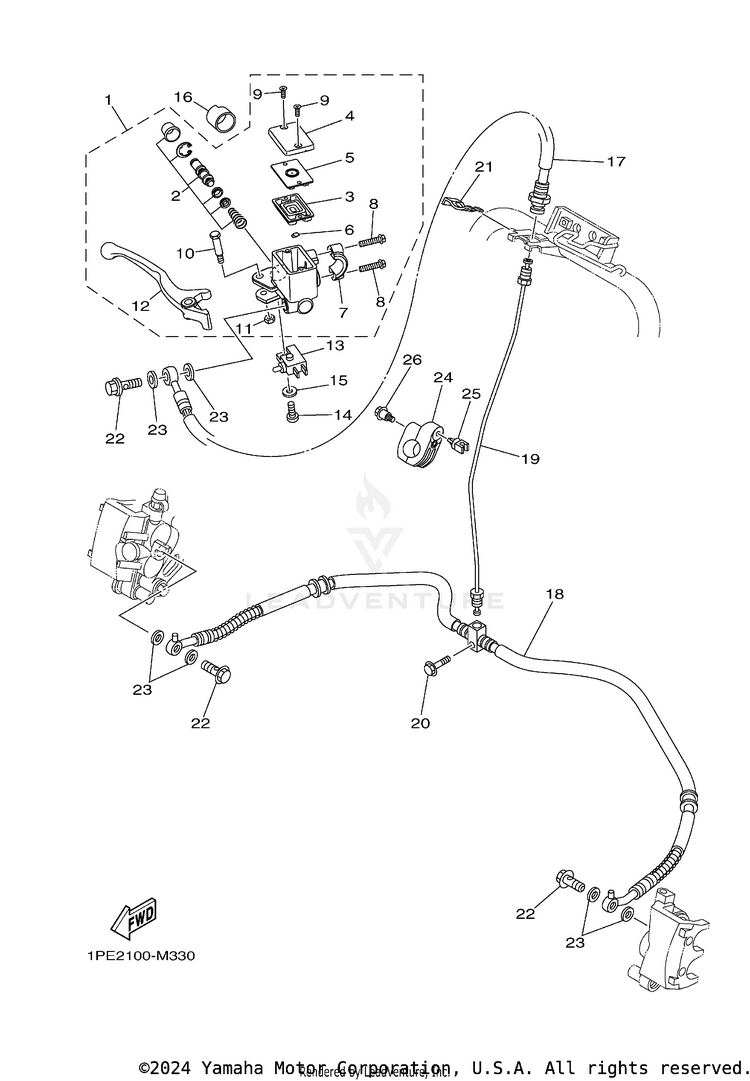 Front Master Cylinder Schematic