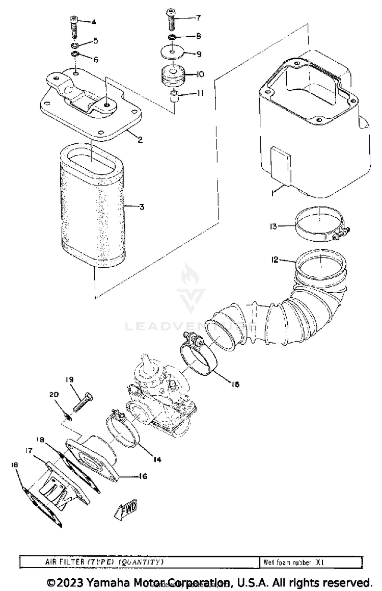 Intake AT2M - 1972 Schematic