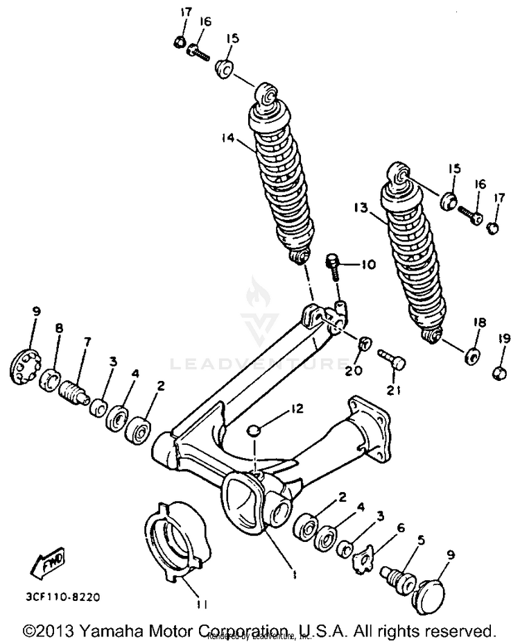 Swing Arm Rear Shocks Schematic