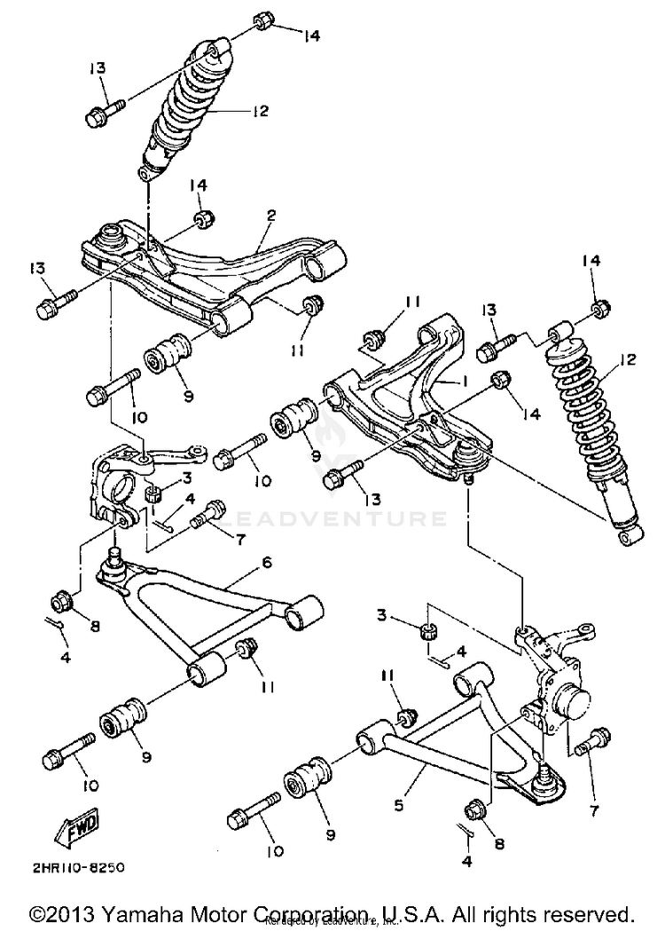 Front Suspension-Wheel Schematic