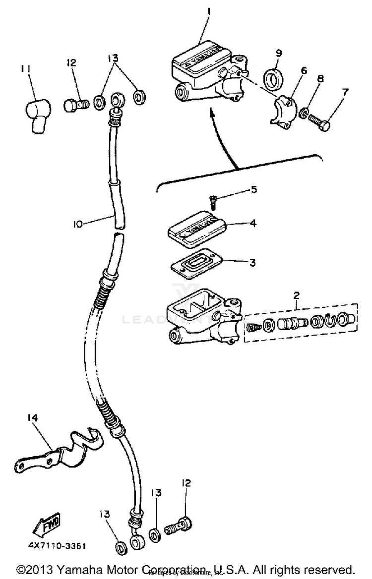 Front Master Cylinder Schematic