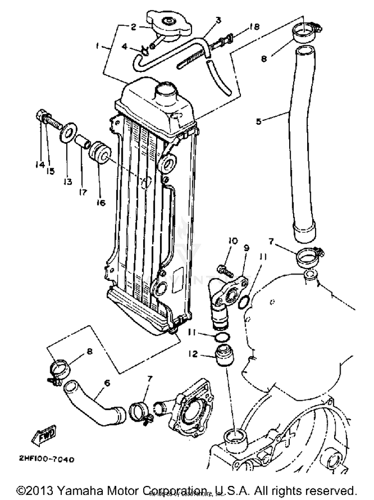Radiator - Hose Schematic