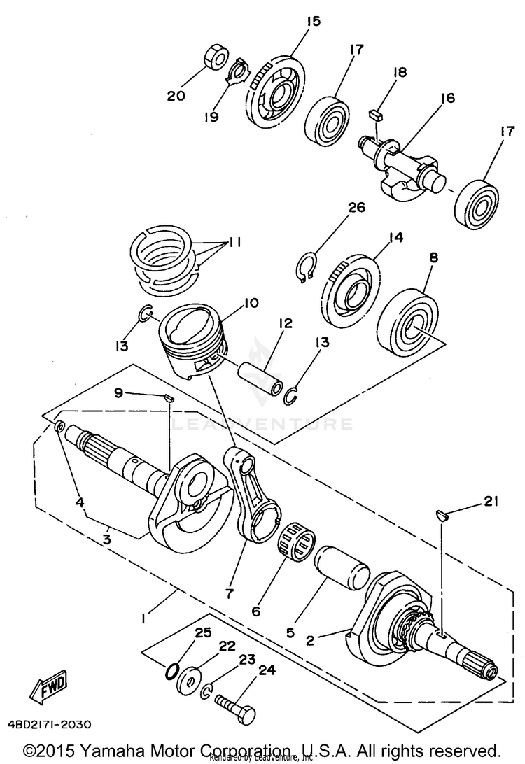 Crankshaft - Piston Schematic