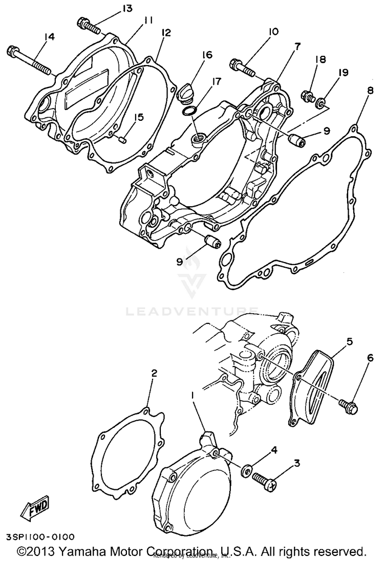 Crankcase Cover 1 Schematic