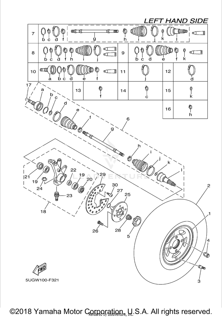 Front Wheel RHINO 450 SPECIAL ED - YXR45FSPX - 2008 Schematic