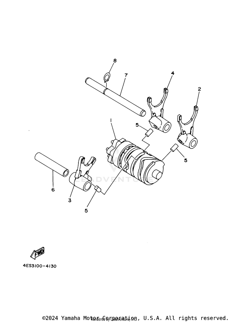 Shift Cam Fork Schematic
