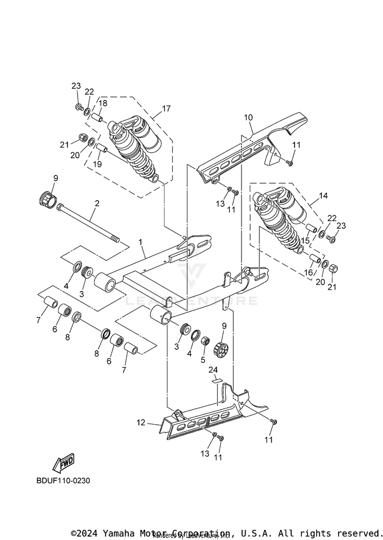 Rear Arm & Suspension Schematic