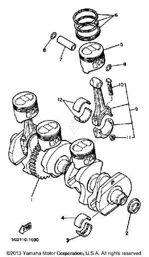 Crankshaft Piston Schematic