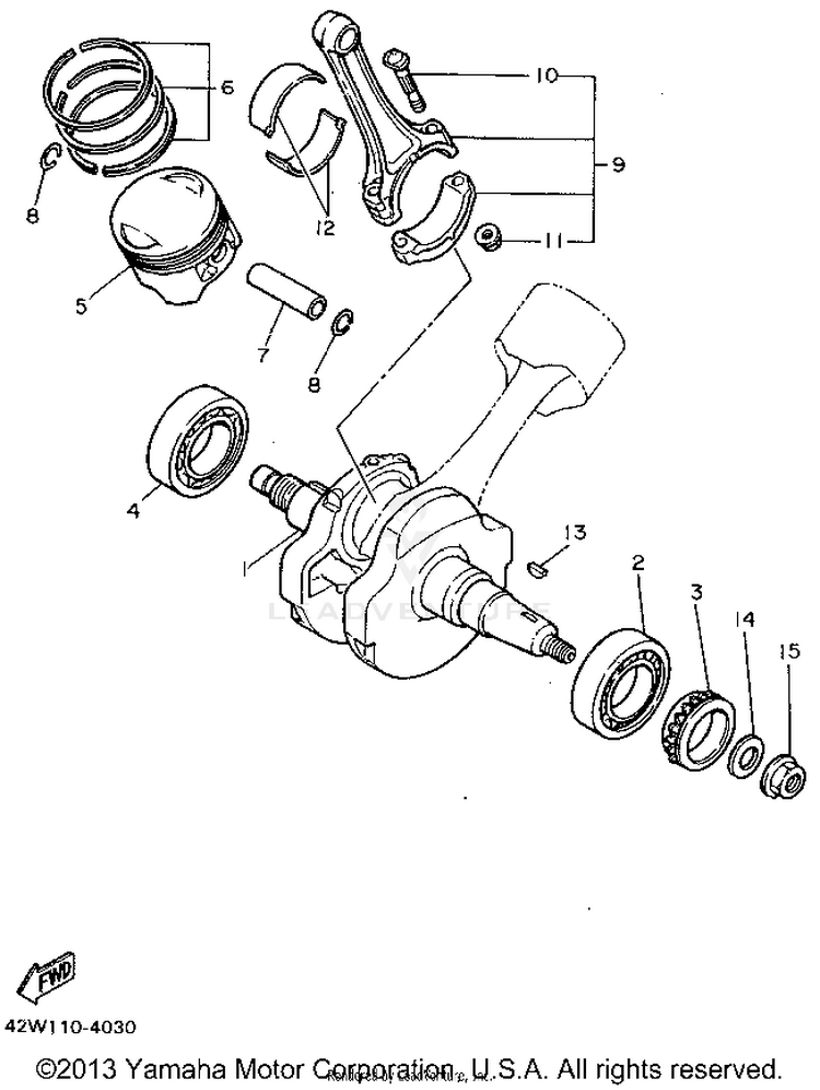 Crankshaft Piston Schematic