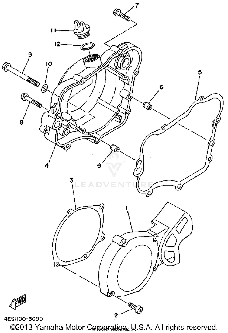 Crankcase Cover 1 Schematic