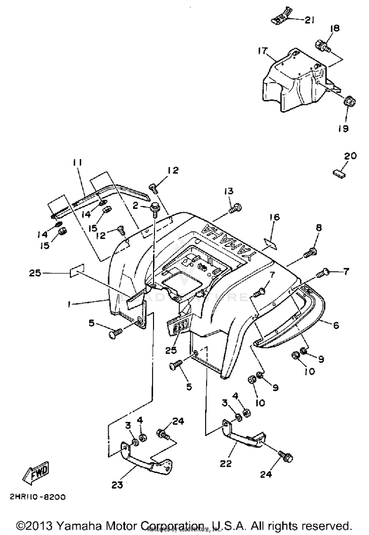 Rear Fender Schematic