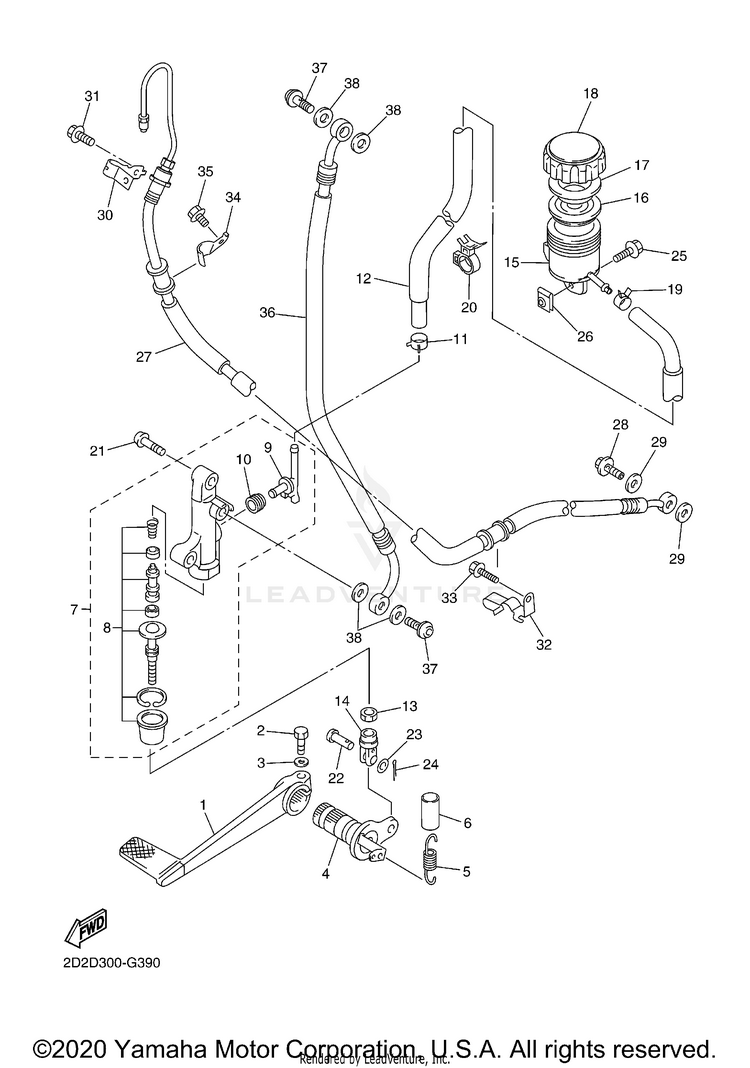 Rear Master Cylinder Schematic
