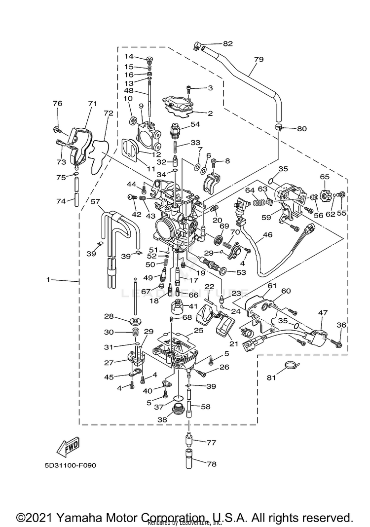 Carburetor YFZ450 SPECIAL EDITI - YFZ450SPX - 2008 Schematic
