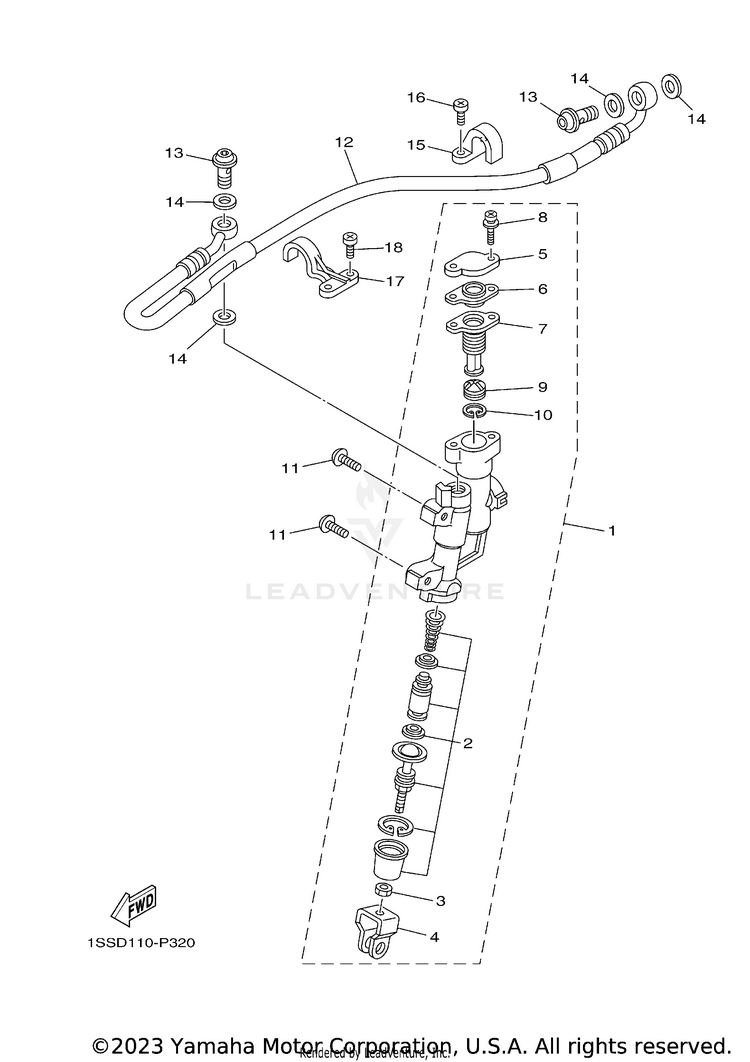 Rear Master Cylinder Schematic