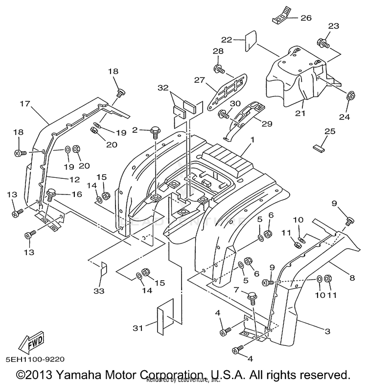 Rear Fender Schematic