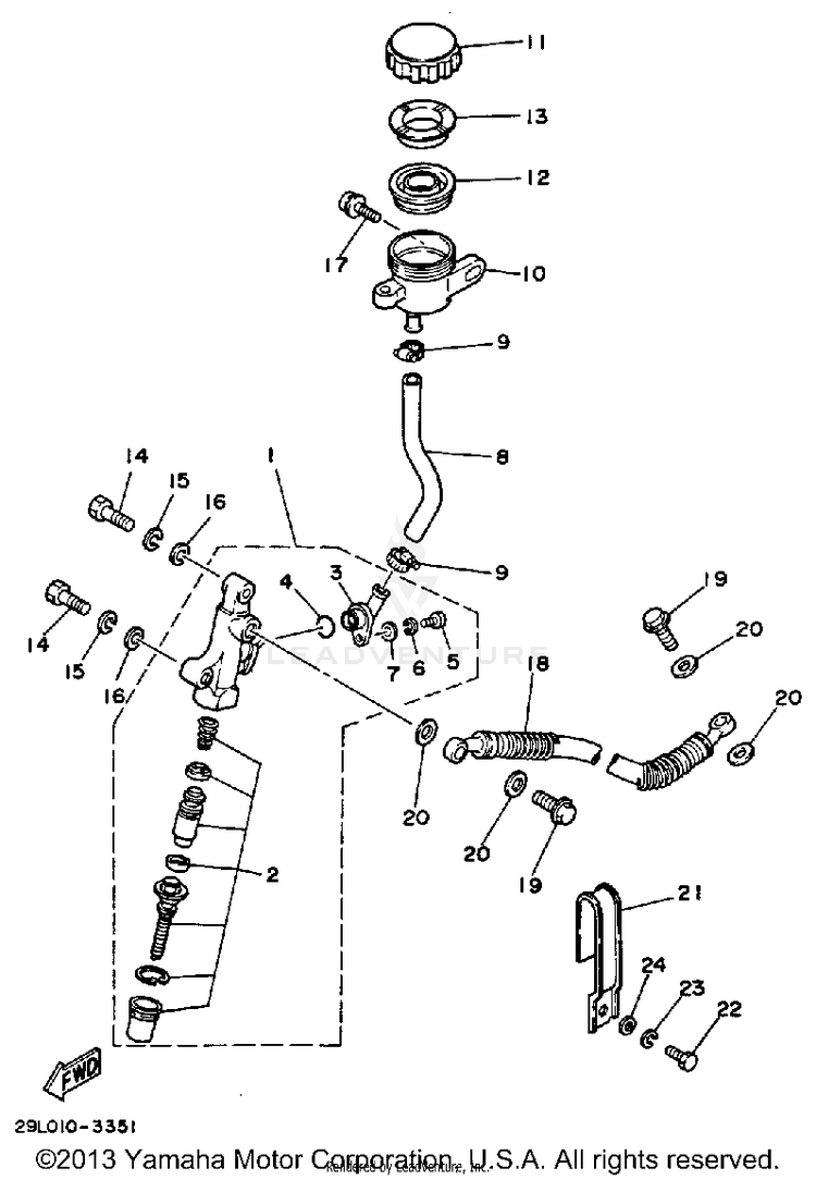 Rear Master Cylinder Schematic