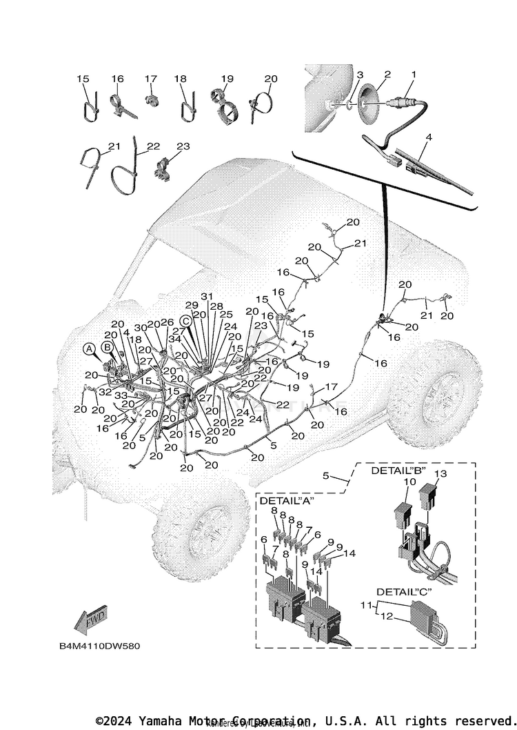 Electrical 3 WOLVERINE RMAX 2 - YXE10WPAMS - 2021 Schematic