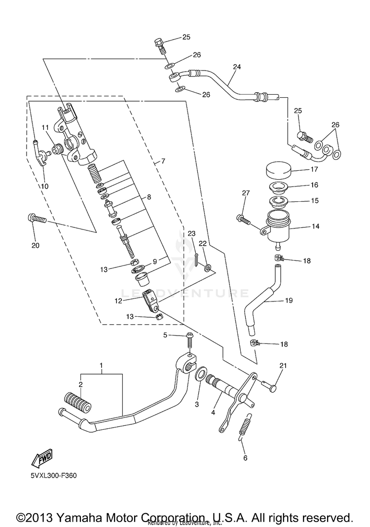 Rear Master Cylinder Schematic