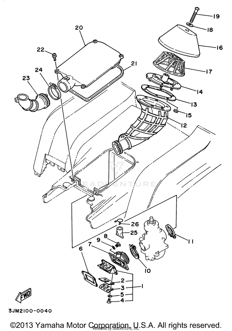 Intake BLASTER - YFS200H - 1996 Schematic