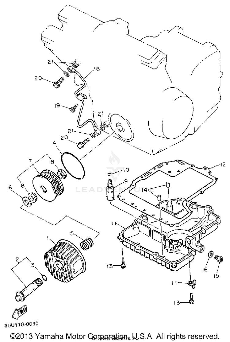Oil Filter FZR600RAC - 1990 Schematic