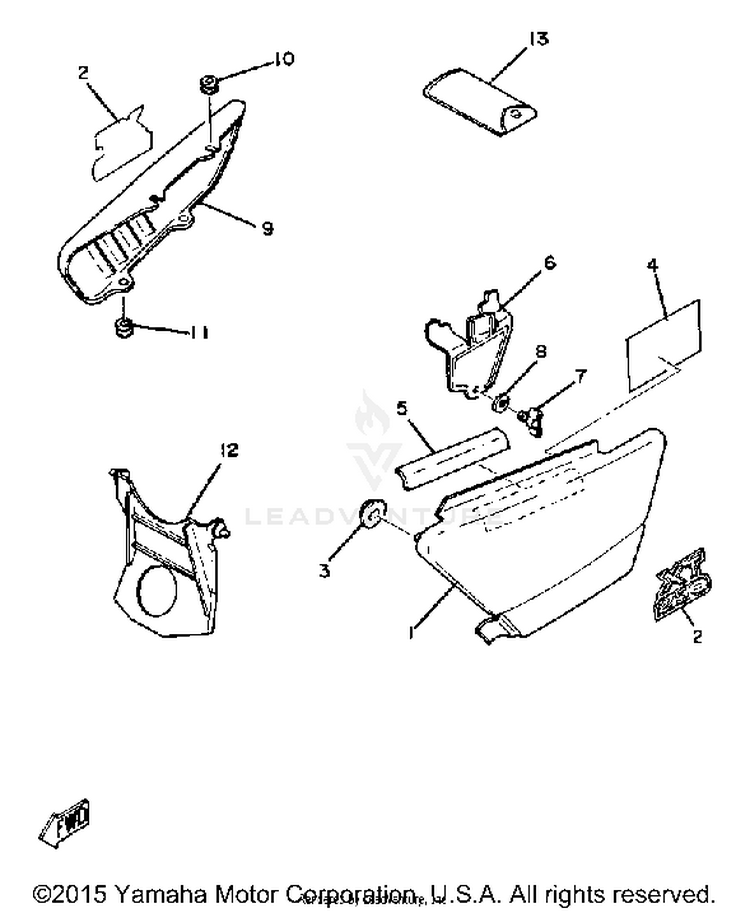 Side Cover Tool XT250H - 1981 Schematic