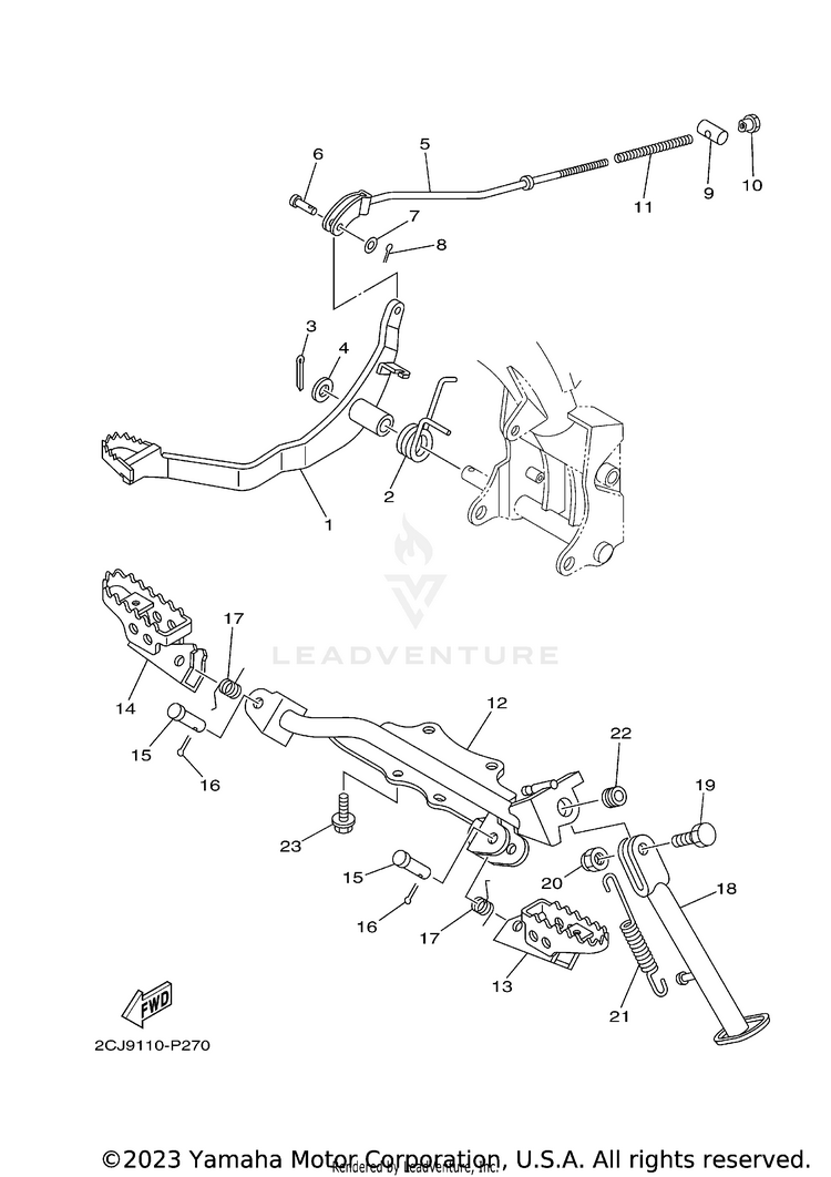 Stand & Footrest Schematic