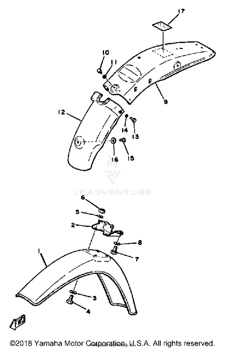 Front Fender-Rear Fender Schematic