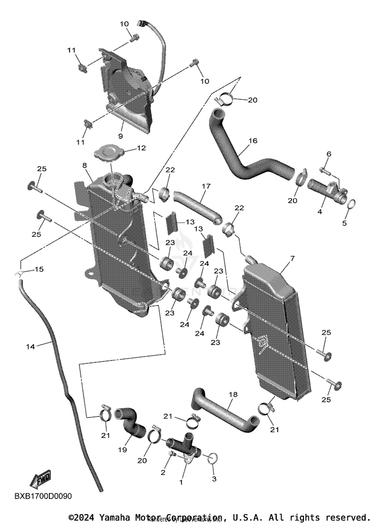 Radiator & Hose Schematic
