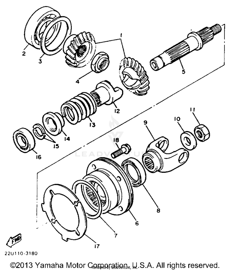 Middle Drive Gear Schematic