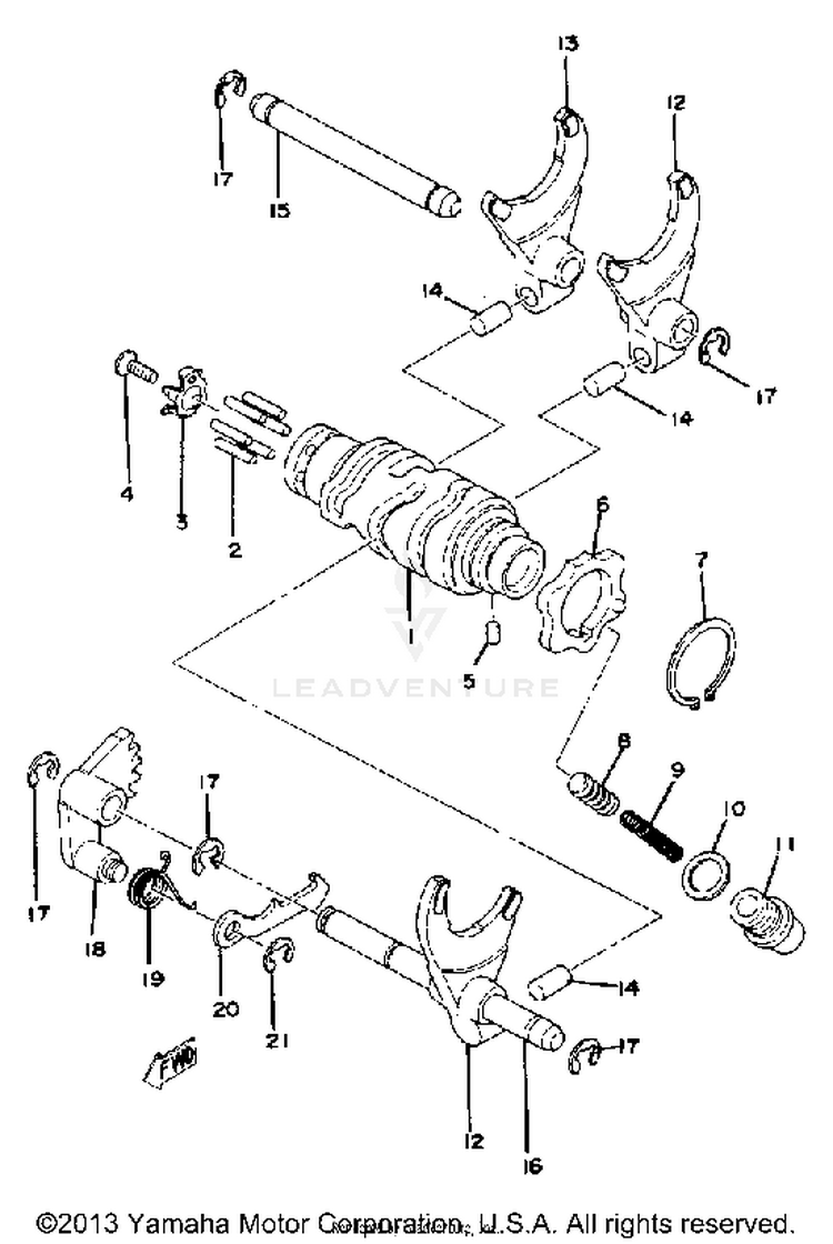 Shifter 1 XT500E_205 - 1978 Schematic