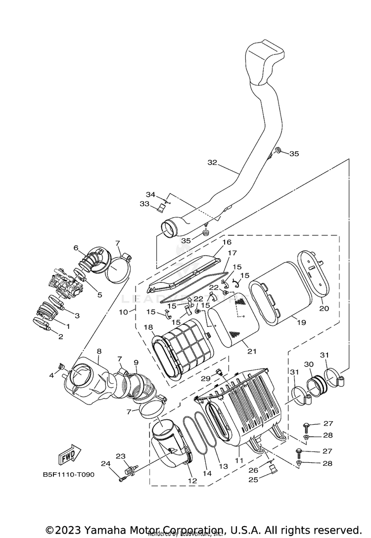 Intake VIKING EPS RANCH - YXM70VPRLC - 2020 Schematic
