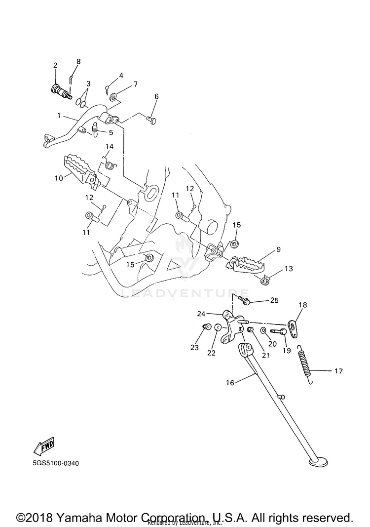 Stand Footrest Schematic