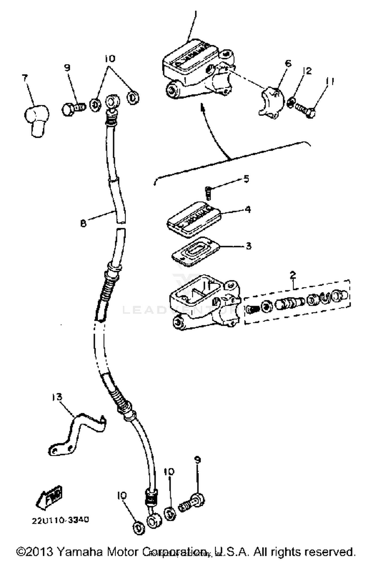 Front Master Cylinder Schematic