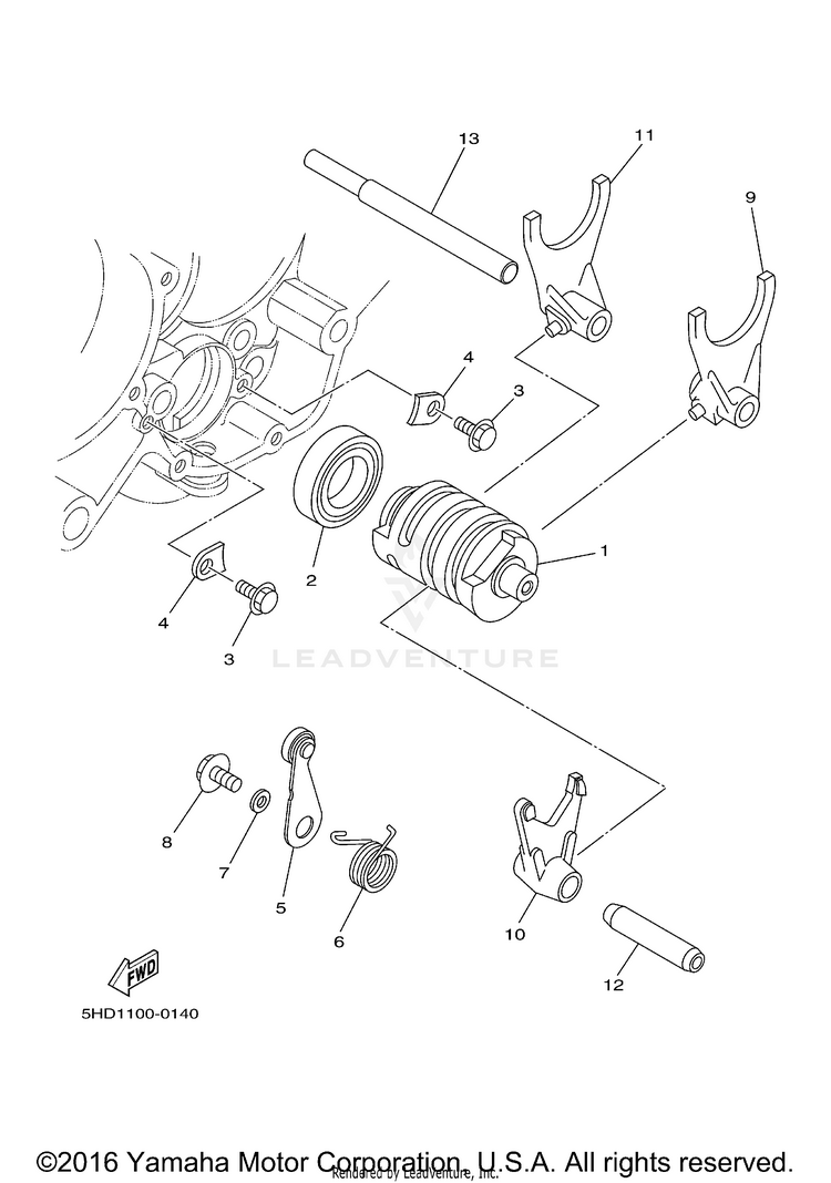 Shift Cam Fork Schematic