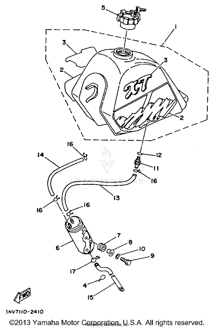 Fuel Tank (California Only) Schematic