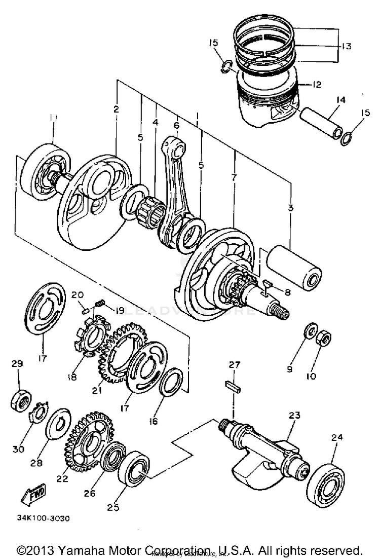 Crankshaft-Piston Schematic
