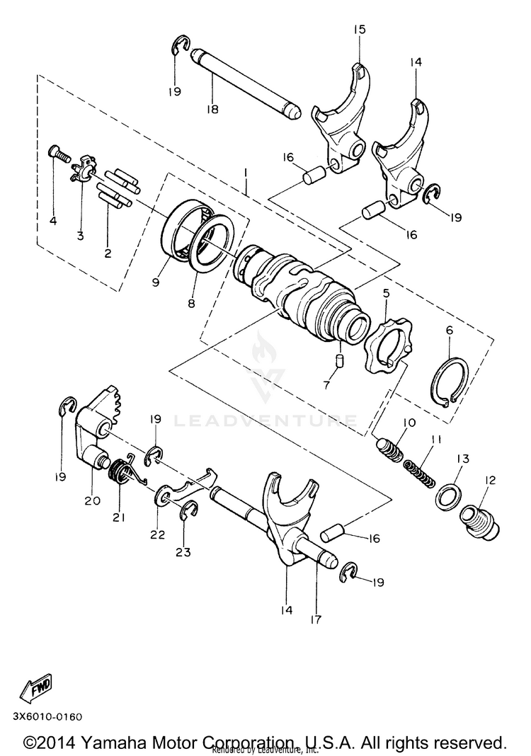 Shift Cam Fork Schematic