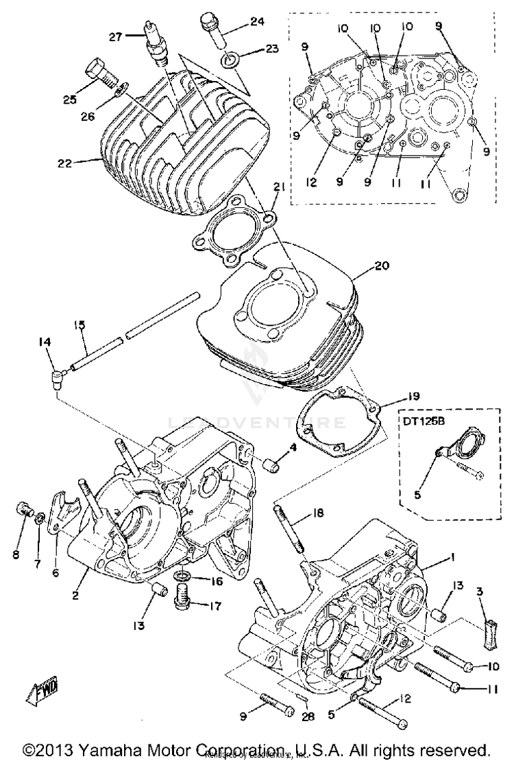 Crankcase - Cylinder Schematic