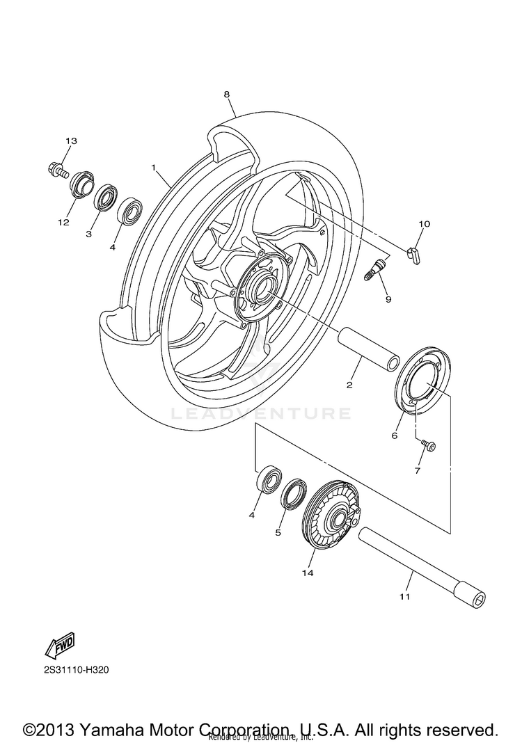 Front Wheel Schematic